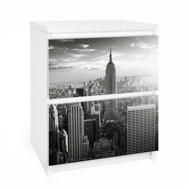 Adhesive film for furniture IKEA - Malm chest of 2x drawers - Manhattan Skyline