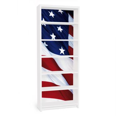 Adhesive film for furniture IKEA - Billy bookcase - Stars And Stripes