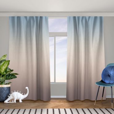 Curtain - Blueish Beige Colour Gradient