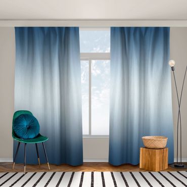 Curtain - Blue Horizontal Colour Gradient