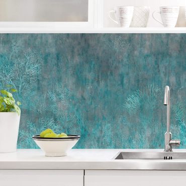 Kitchen wall cladding - Blue Coral Bed