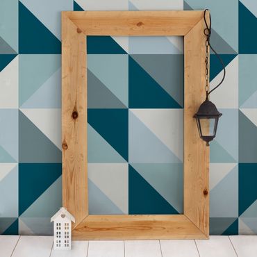 Wallpaper - Blue Triangle Pattern