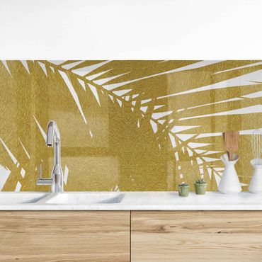 Kitchen wall cladding - View Through Golden Palm Leaves