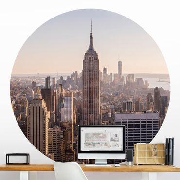 Self-adhesive round wallpaper - View From The Top Of The Rock