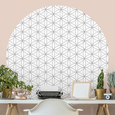 Self-adhesive round wallpaper - Flower Of Life Pattern