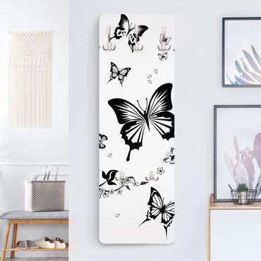 Coat rack - Flowers and Butterflies
