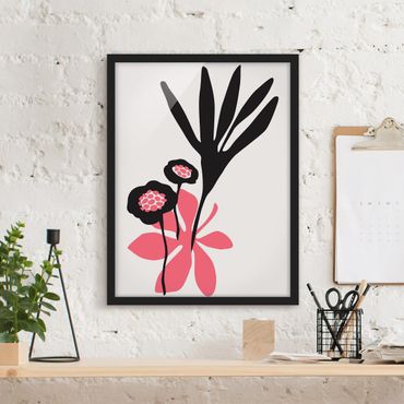 Framed poster - Flower Greeting In Pink