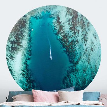 Self-adhesive round wallpaper - Boat Trip