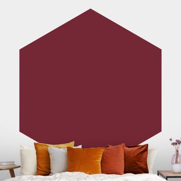 Self-adhesive hexagonal pattern wallpaper - Bordeaux