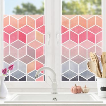 Window decoration - Colourful Pastel Geometry