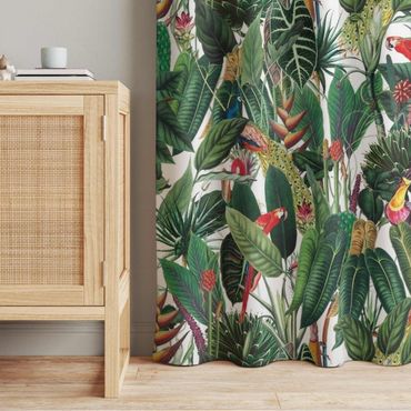 Curtain - Colourful Tropical Rainforest Pattern