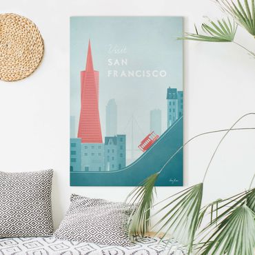 Print on canvas - Travel Poster - San Francisco