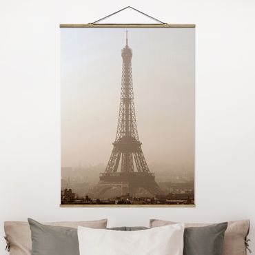 Fabric print with poster hangers - Tour Eiffel