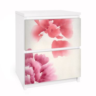 Adhesive film for furniture IKEA - Malm chest of 2x drawers - Artistic Flora II