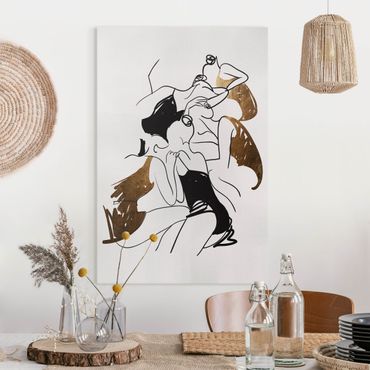 Print on canvas - Dancers Gold