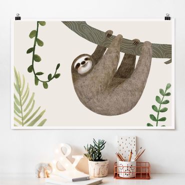 Poster - Sloth Sayings - Hang