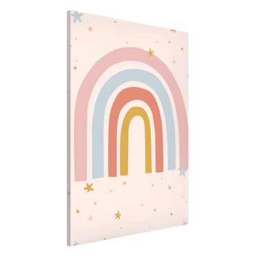 Magnetic memo board - Big Rainbow With Stars And Dots