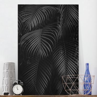 Print on canvas - Black Palm Fronds