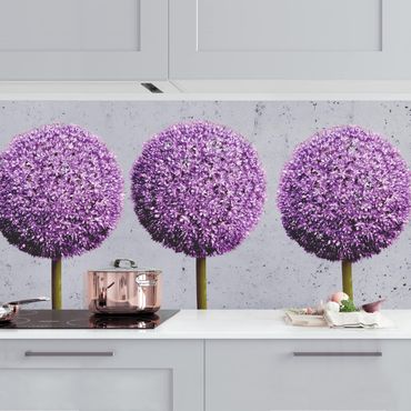 Kitchen wall cladding - Allium Ball Flower II