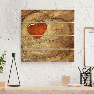 Print on wood - Natural Love