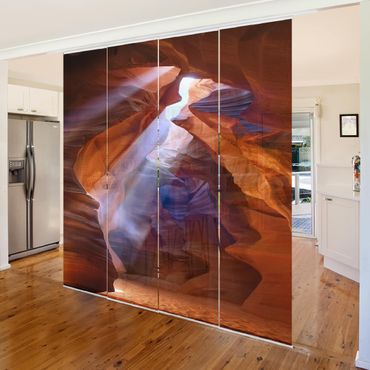 Sliding panel curtains set - Play Of Light In Antelope Canyon
