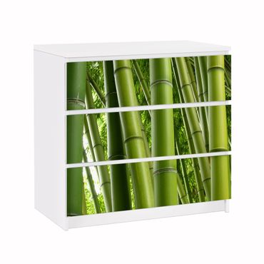Adhesive film for furniture IKEA - Malm chest of 3x drawers - Bamboo Trees No.1
