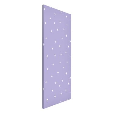 Magnetic memo board - Drawn White Crosses On Lilac