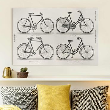 Print on canvas - Vintage Poster Bicycles