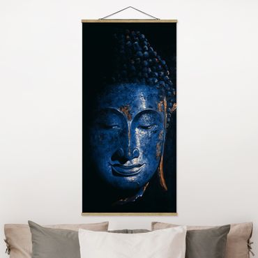 Fabric print with poster hangers - Delhi Buddha
