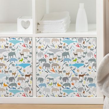Adhesive film for furniture - Learning Pattern For Children With Different Animals