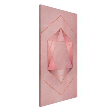 Magnetic memo board - Geometry In Pink And Gold I