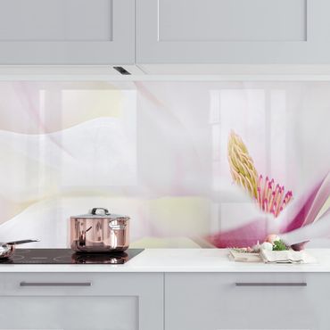 Kitchen wall cladding - Delicate Magnolia Blossom