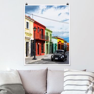 Poster architecture & skyline - Colourful Facades Black Beetle