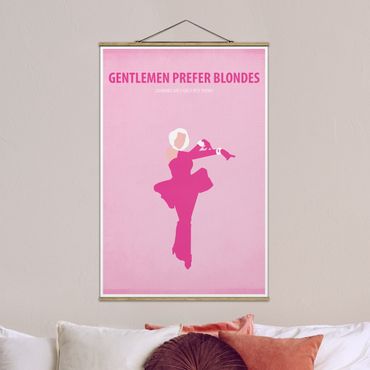 Fabric print with poster hangers - Film Poster Gentlemen Prefer Blondes II