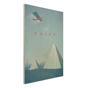 Print on wood - Travel Poster - Cairo