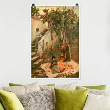 Poster - John William Waterhouse - The Orange Pickers