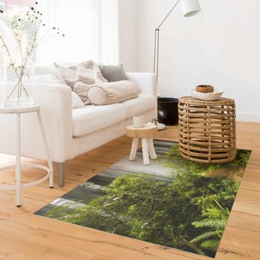 Vinyl Floor Mat - Misty Forest Path - Landscape Format 3:2