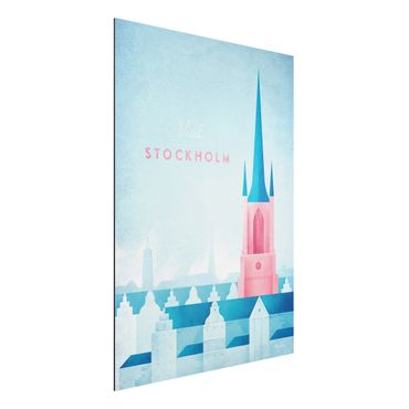 Print on aluminium - Travel Poster - Stockholm