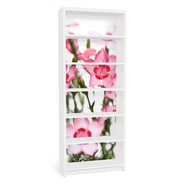 Adhesive film for furniture IKEA - Billy bookcase - Pink Flowers