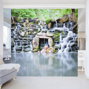 Sliding panel curtains set - Waterfall