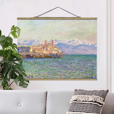 Fabric print with poster hangers - Claude Monet - Antibes, Le Fort