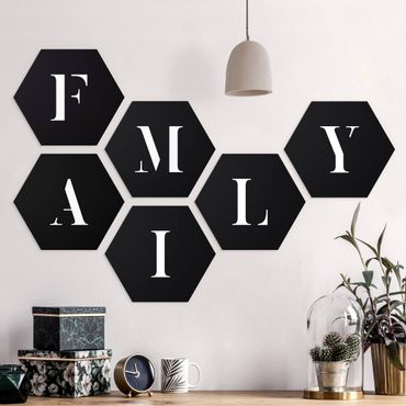 Forex hexagon - Letters FAMILY White Set II