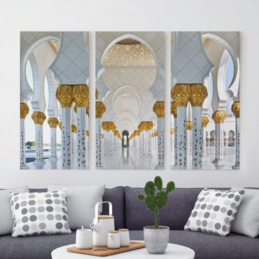 Print on canvas 3 parts - Mosque In Abu Dhabi