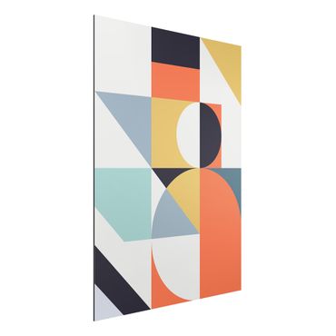 Print on aluminium - Geometrical Shapes Colourful ll
