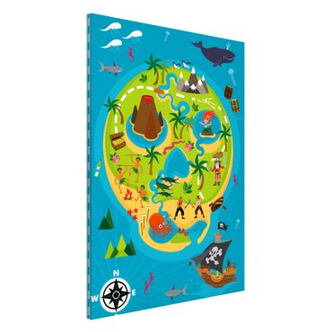 Magnetic memo board - Playoom Mat Pirates - Welcome To The Pirate Island