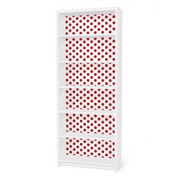 Adhesive film for furniture IKEA - Billy bookcase - No.DS92 Dot Design Girly White