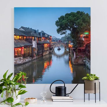 Print on canvas - Atmospheric Evening In Xitang