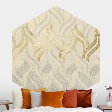 Self-adhesive hexagonal pattern wallpaper - Chenille I