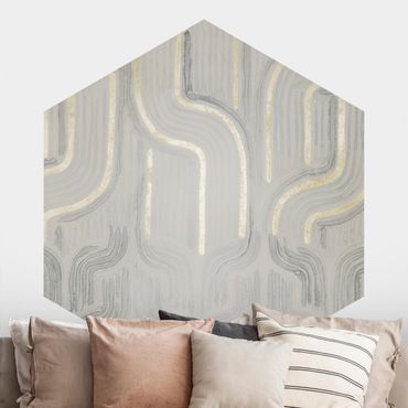 Self-adhesive hexagonal pattern wallpaper - Chenille II