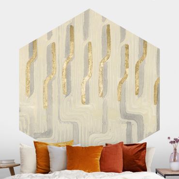 Self-adhesive hexagonal pattern wallpaper - Chenille III